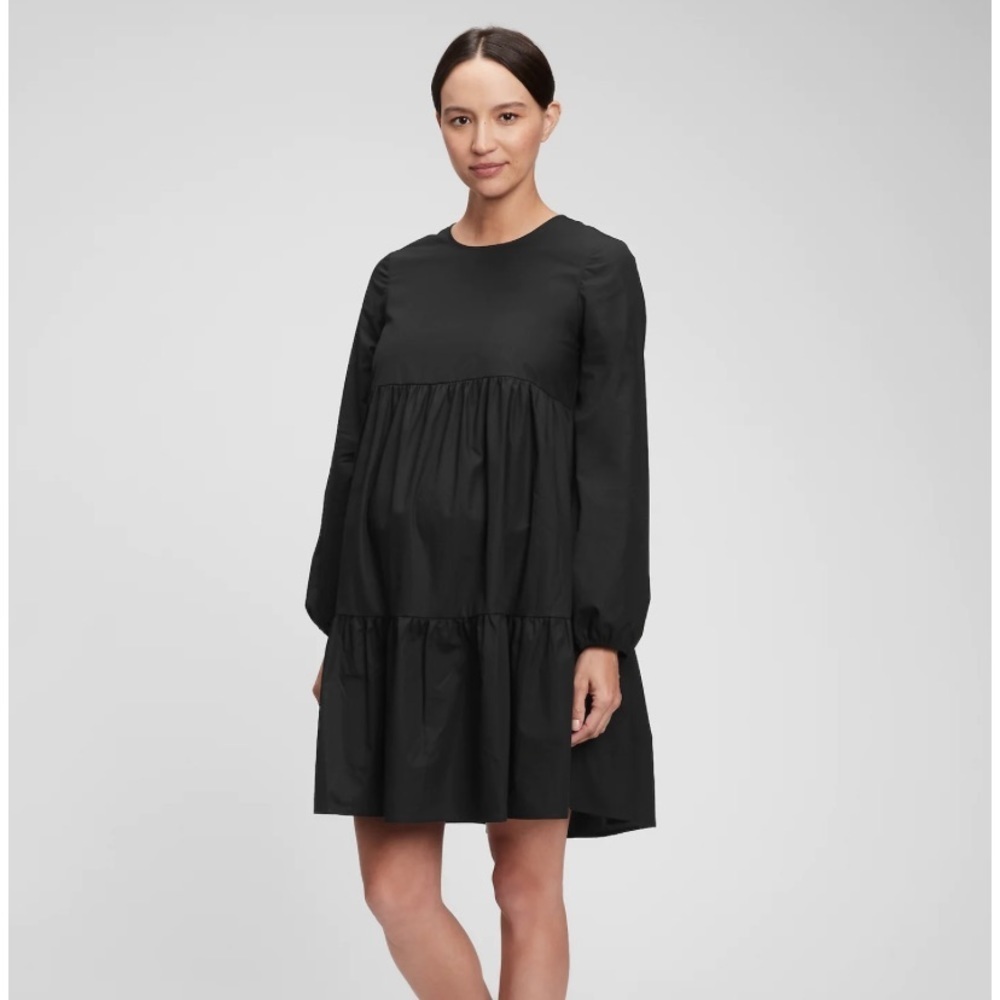 Gap Maternity Tiered Dress in Black